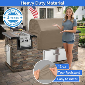 Covers & All elastic hem and handles beige for easy installation