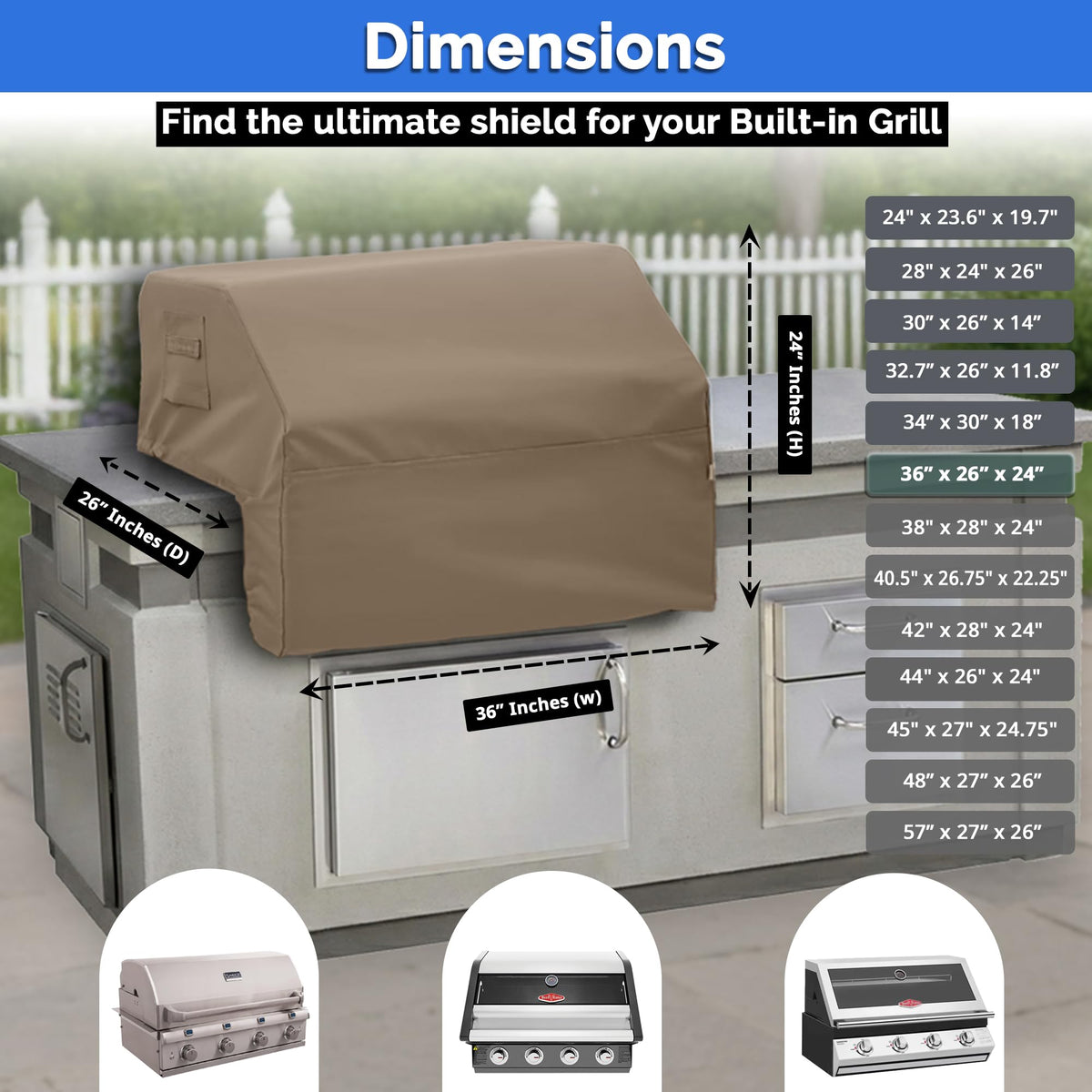 Covers & All weatherproof grill cover protecting against rain and sun