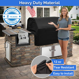 Covers & All weatherproof design provides year-round grill protection.