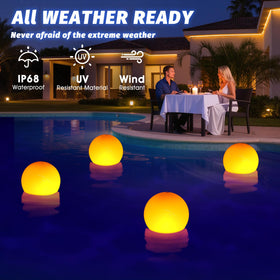 Covfirst weather-resistant acrylic floater withstands sun and rain.