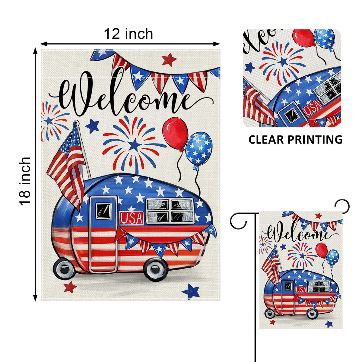 Covido American Stars Stripes flag, durable outdoor display with patriotic appeal.