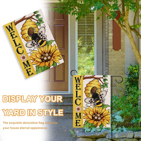 Covido Buffalo Plaid Burlap flag brings rustic farmhouse style to patios.