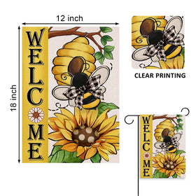 Covido Bumble Bee Polka Dots flag adds playful color to outdoor spaces.