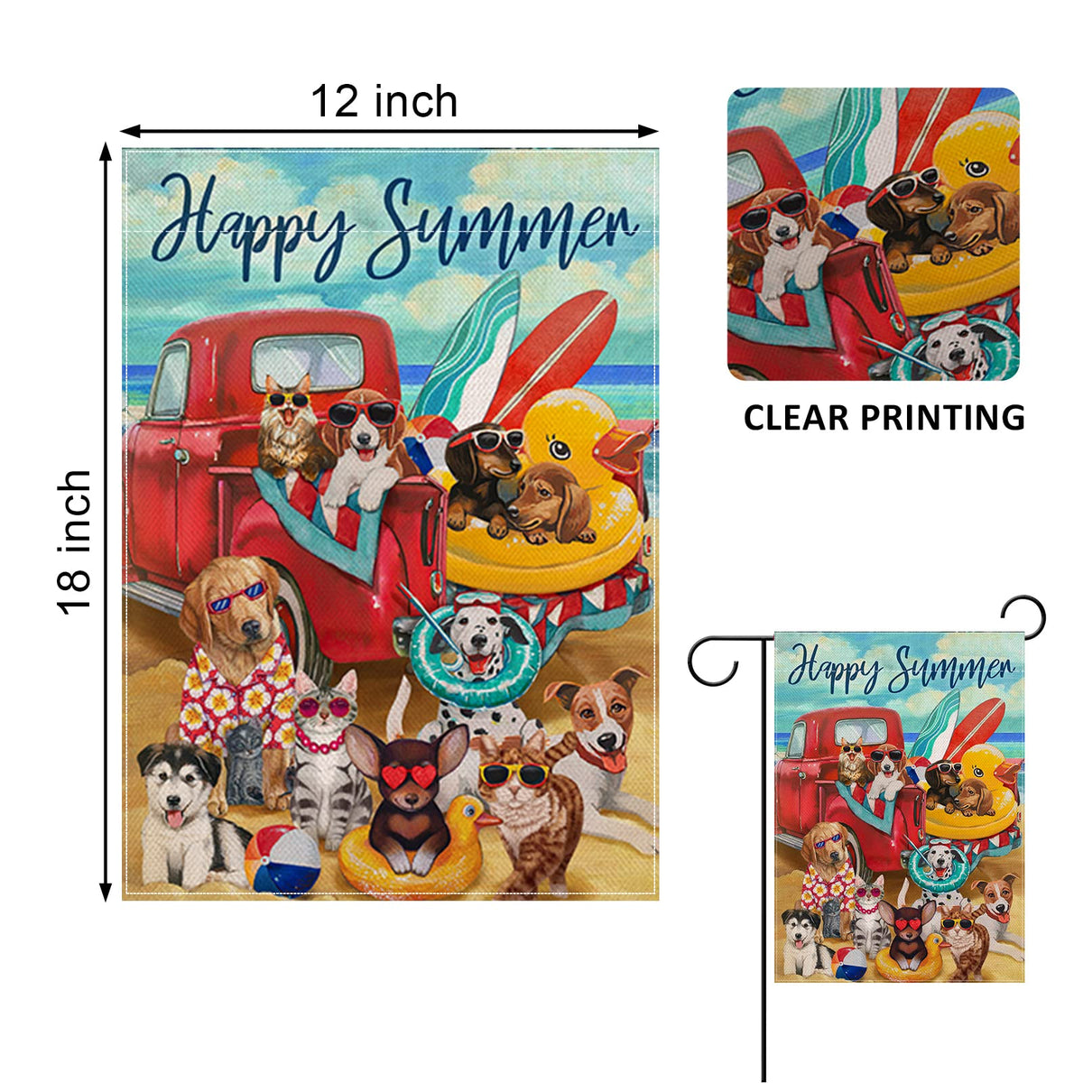 Covido dogs beach yard flag adds coastal charm to your outdoor space