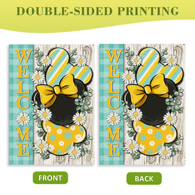 Covido double-sided spring flag shows clear images from every angle.