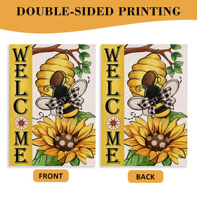 Covido Farmhouse Outdoor Decor flag complements decks with cheerful garden style.
