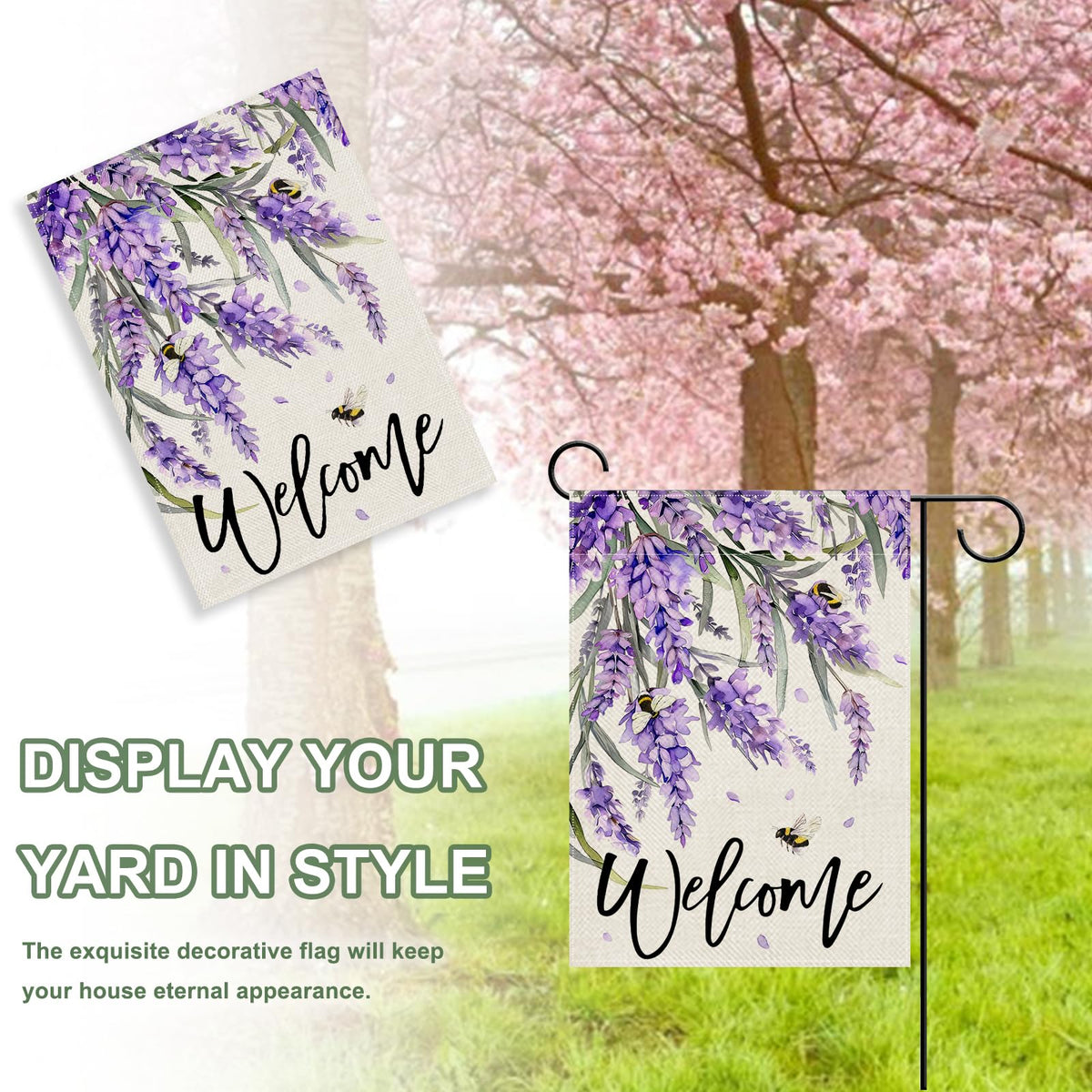 Covido small garden flag 12x18 inches ideal for deck railing