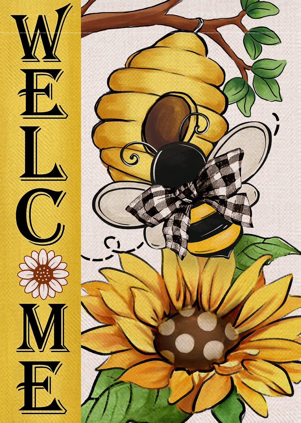 Covido Welcome Spring Sunflower flag brightens porches and garden entrances.