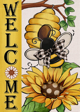 Covido Welcome Spring Sunflower flag brightens porches and garden entrances.
