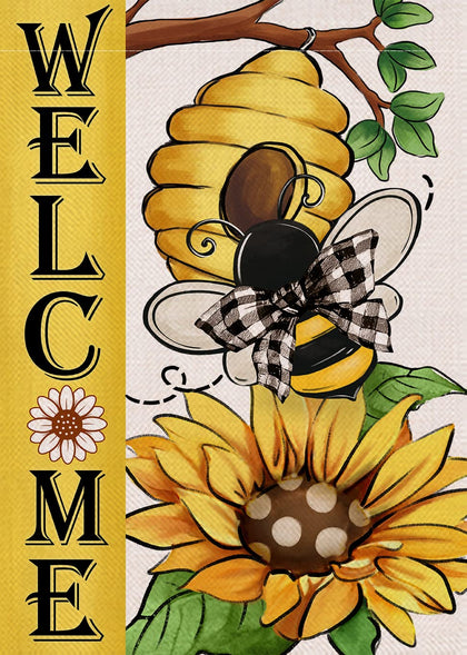 Covido Welcome Spring Sunflower flag brightens porches and garden entrances.