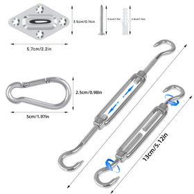 Covlongyu 304 stainless steel hardware resists rust for lasting outdoor shade.