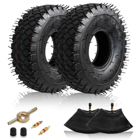 Covzoe 2-set tire inner tubes with bent valve stem for easy garden equipment fitting