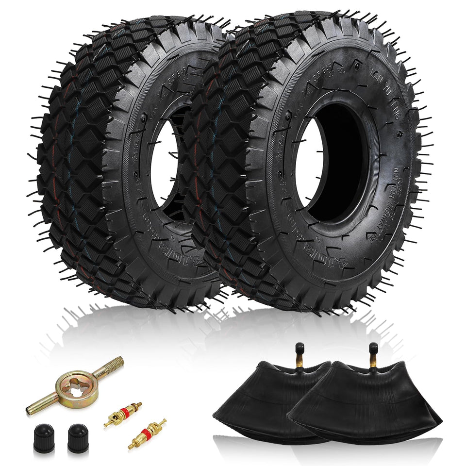 Covzoe 2-set tire inner tubes with bent valve stem for easy garden equipment fitting