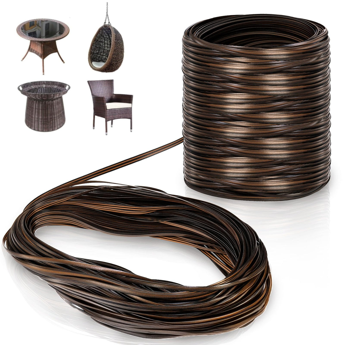 Covzoe 459ft wicker repair kit long length for big furniture repairs.