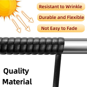 Covzoe durable black weaving material ready for indoor and outdoor use