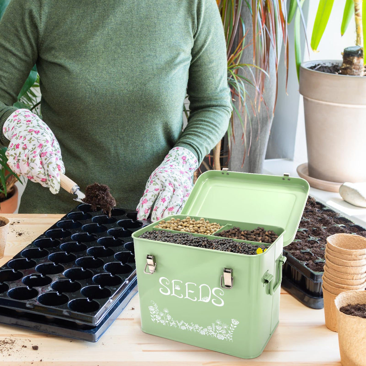 Covzoe green envelope design adds rustic charm to garden spaces.