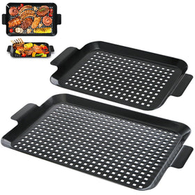 Covzoe grill pans large set showing broad cooking area for family meals