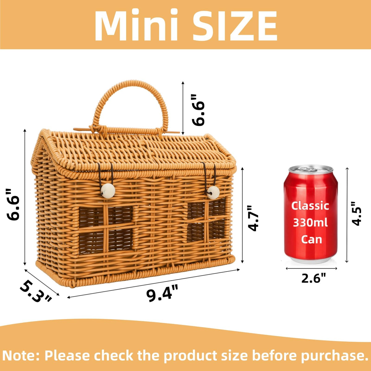 Covzoe house-shaped basket with handles for easy transport and organizing