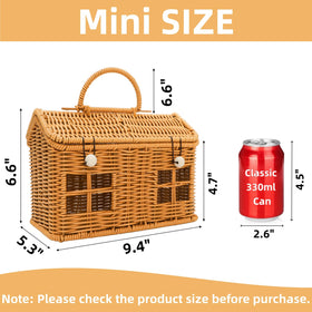 Covzoe house-shaped basket with handles for easy transport and organizing