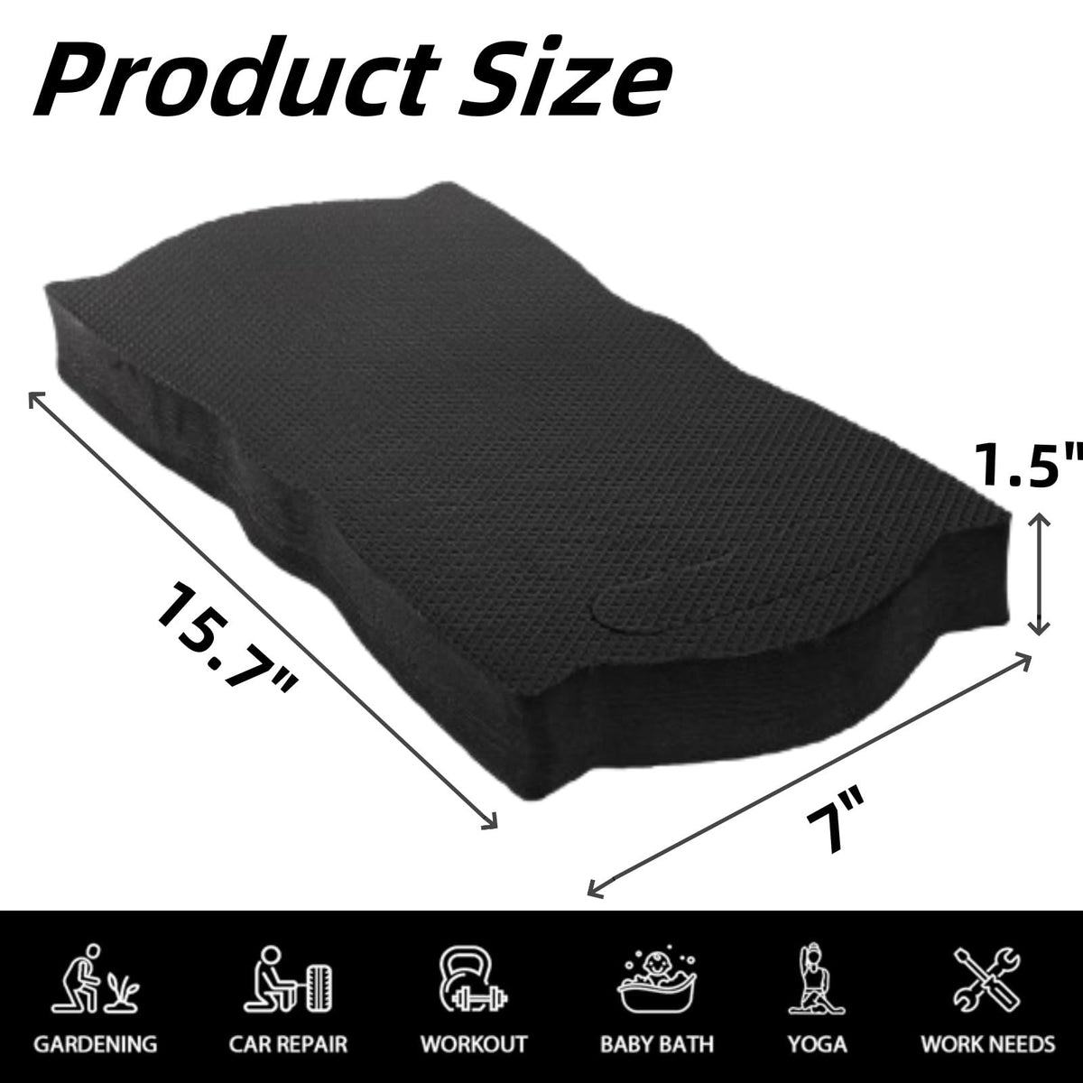 Covzoe kneeling pad with handle shows easy transport for outdoor cleaning.