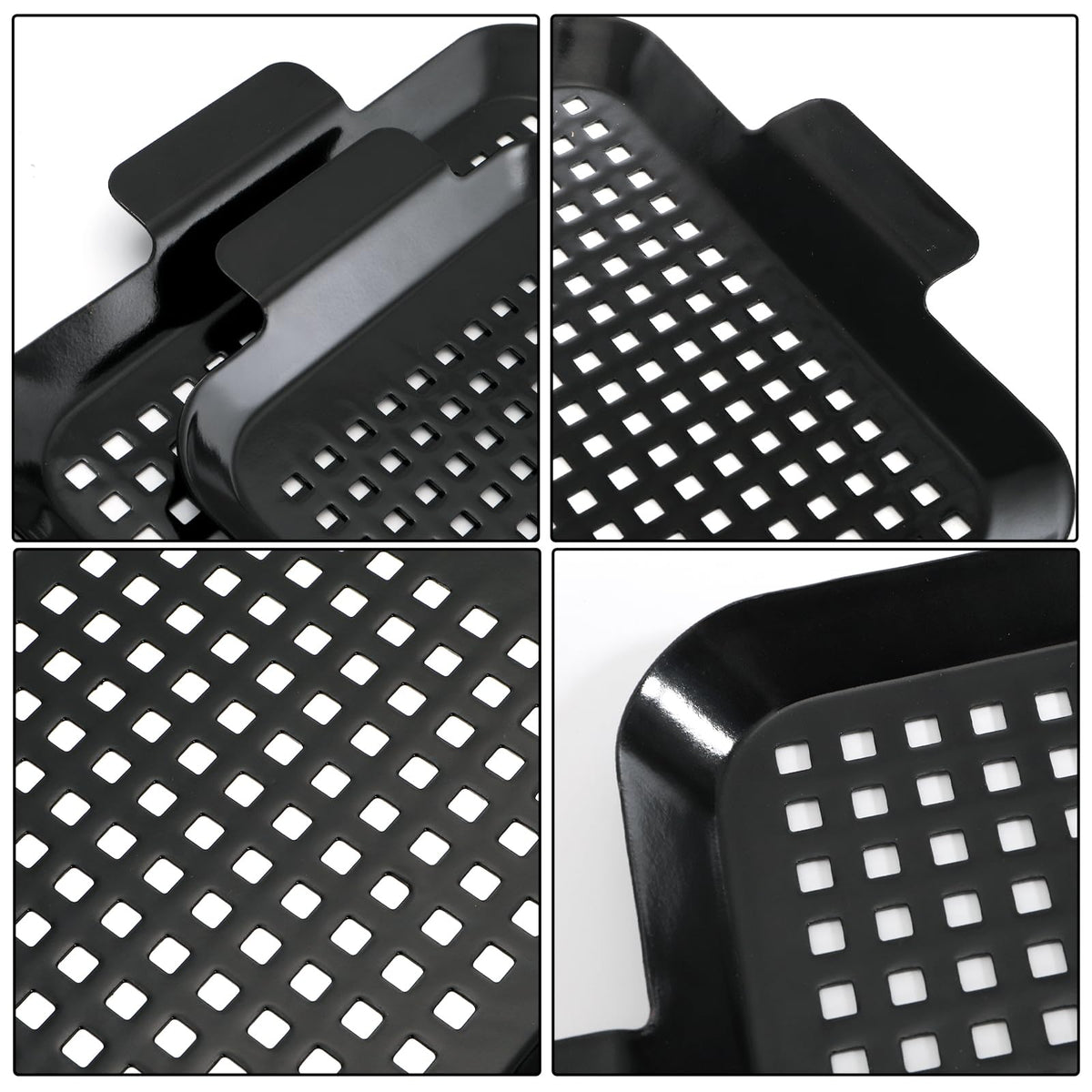 Covzoe perforated bottom design promotes even heat and fat drainage