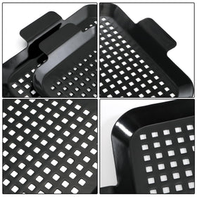 Covzoe perforated bottom design promotes even heat and fat drainage