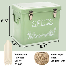 Covzoe iron seed box with double handles for easy transport.