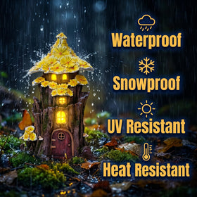 COWOS Solar Fairy House roof flowers create whimsical charm.