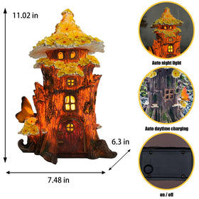 COWOS Solar Fairy House window details with enchanting illumination.