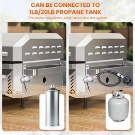 COWSAR heat-resistant handles with camp-light mount support safe outdoor use