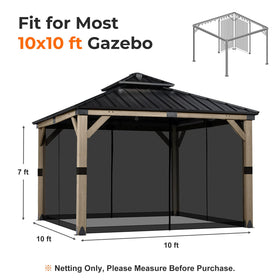 COWVIE tear-resistant polyester mesh provides durable gazebo coverage