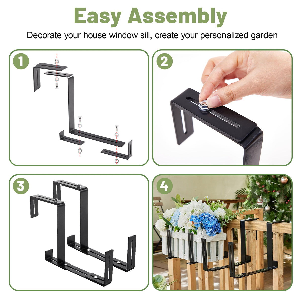 Cozcty bottom width adjustment for balanced planter support