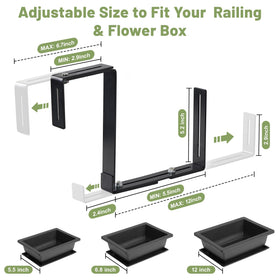 Cozcty space saving balcony rail brackets on railing