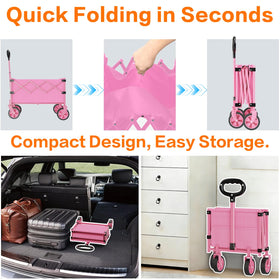 COZEER foldable wagon outdoor-use ideal for groceries, camping, and beach outings.