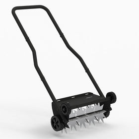 COZEER heavy-duty lawn aerator with four wheels, easing pushing across lawns