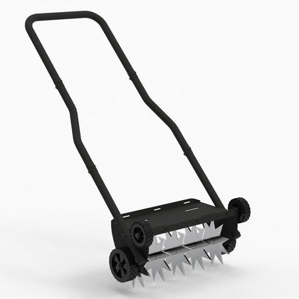COZEER heavy-duty lawn aerator with four wheels, easing pushing across lawns