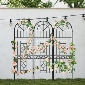 COZEER garden trellis-iron construction offers dependable plant support.