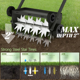 COZEER 43.3-inch handle with wheels for upright, back-friendly operation