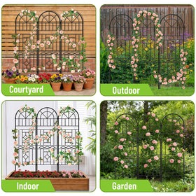COZEER garden trellis-multi-use supports roses and vegetables in one frame.