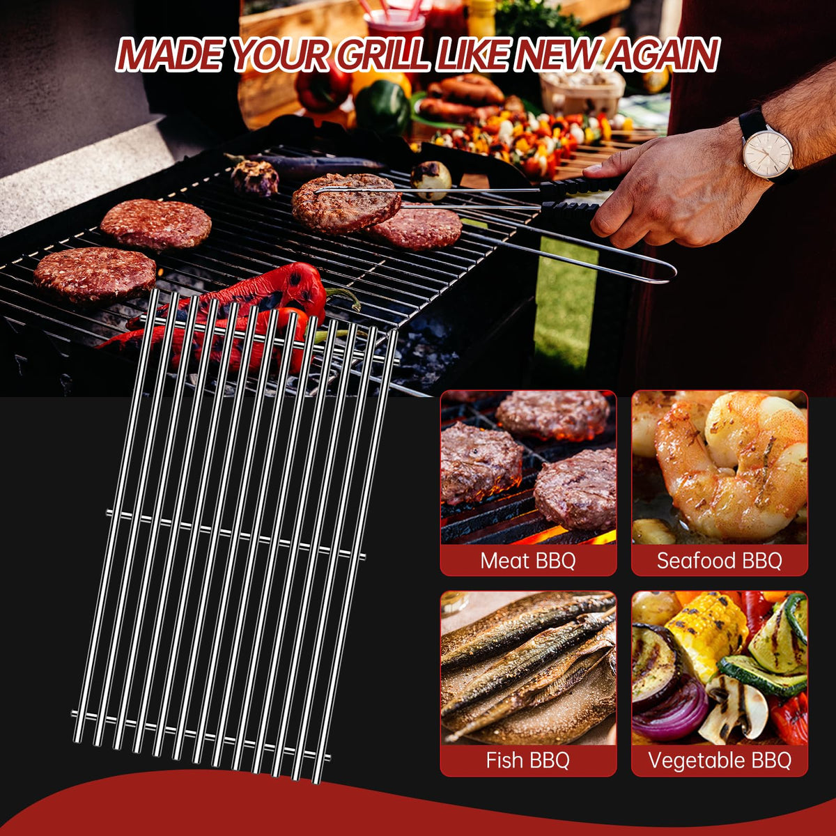 Cozilar high-temp resistant bars help maintain even heat during meals.