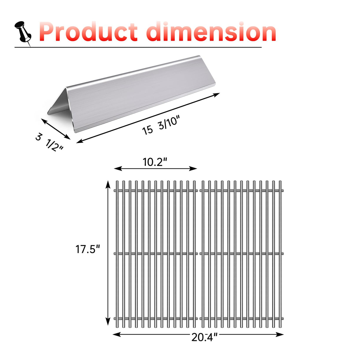 Cozilar flavorizer bars 15-3 inch protect burners and promote even heat.