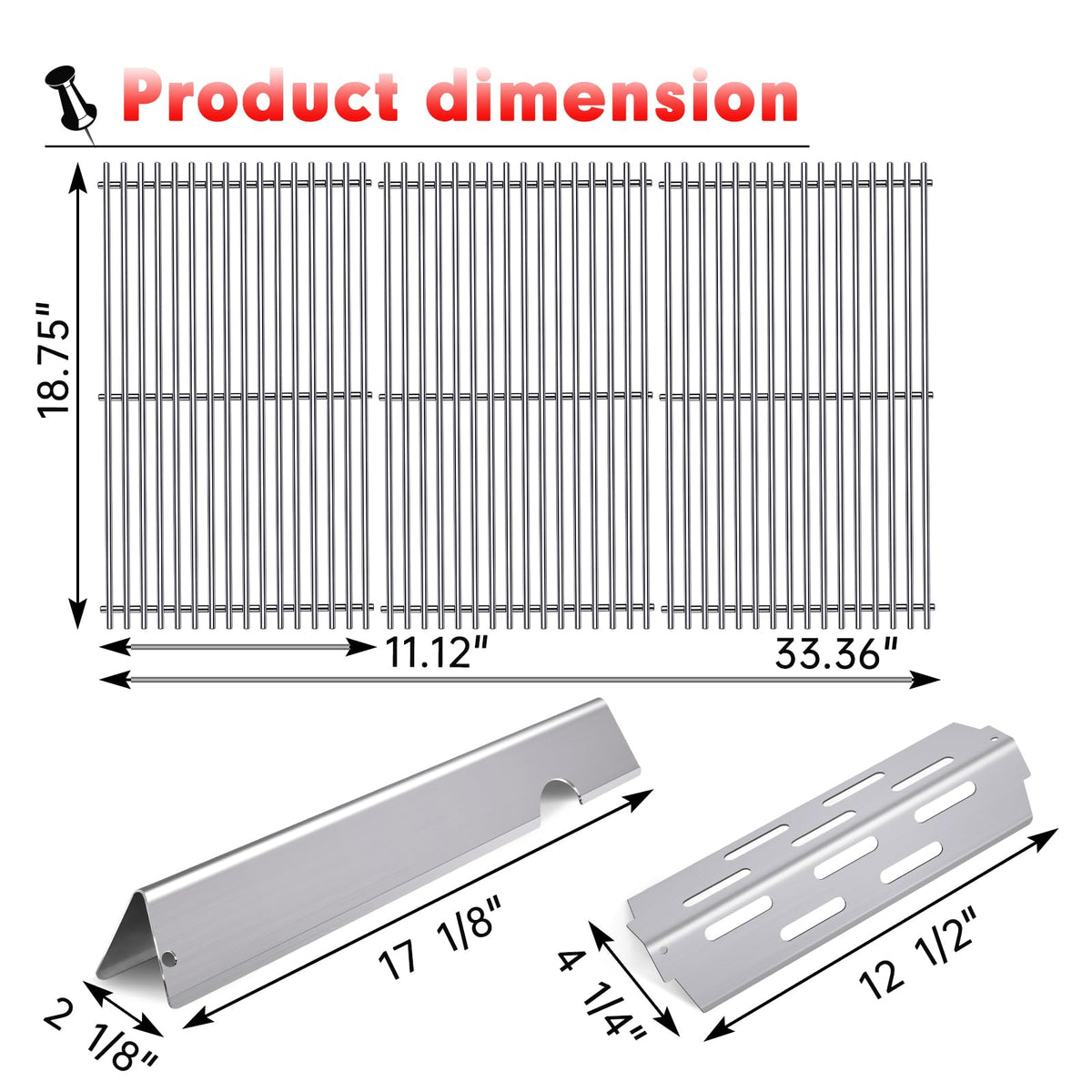 Cozilar flavorizer bars stainless steel ensuring even heat distribution during grilling
