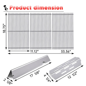 Cozilar flavorizer bars stainless steel ensuring even heat distribution during grilling