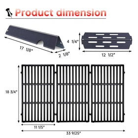 Cozilar porcelain steel flavorizer bars to promote even heating on Weber grills.