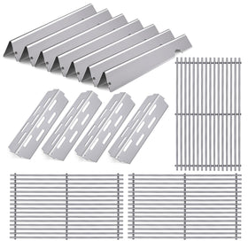 Cozilar Weber Genesis grill grates assembly in polished stainless steel for durability