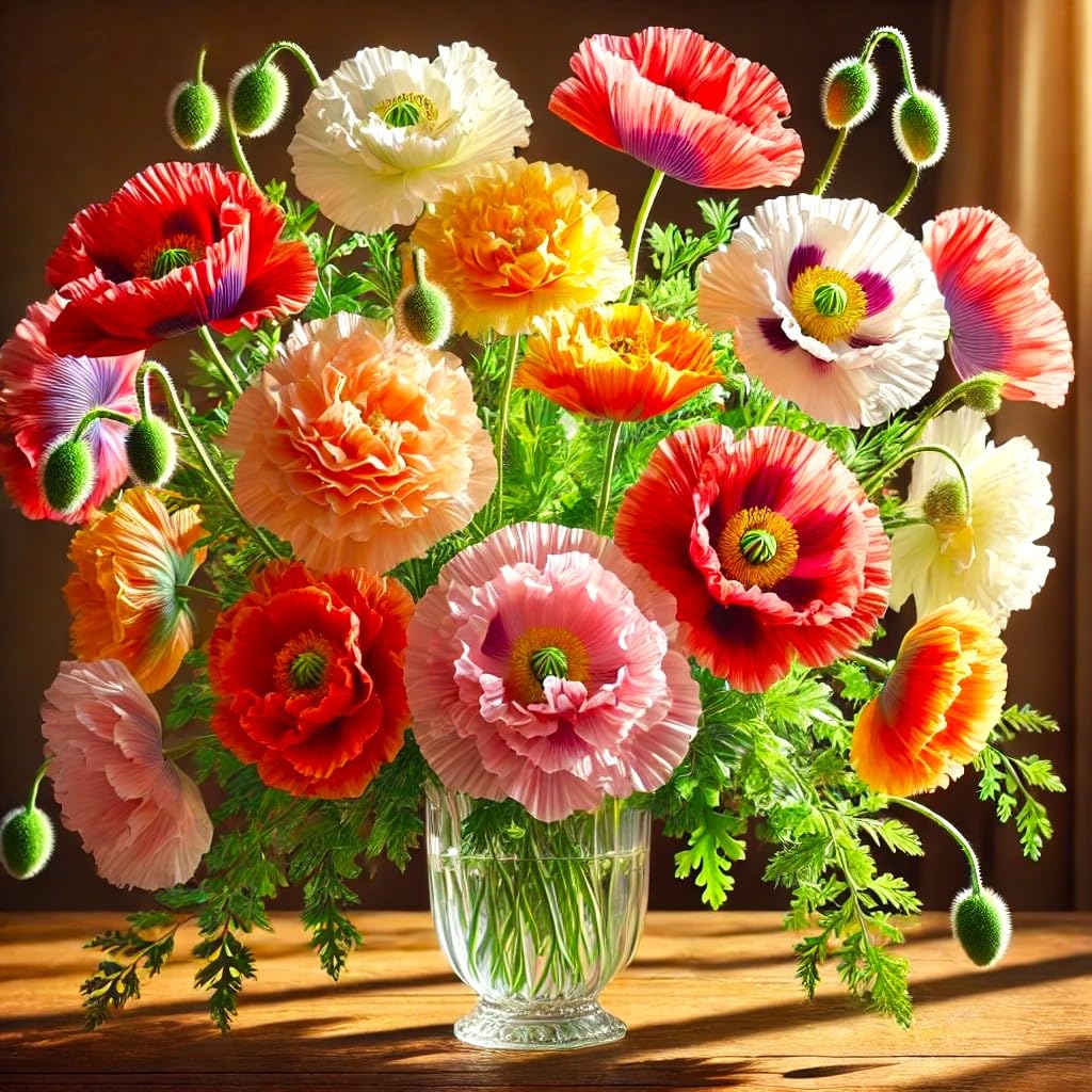 Cozy Crib Terry Poppy Mix easy-care annuals for gardens