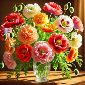 Cozy Crib Terry Poppy Mix easy-care annuals for gardens