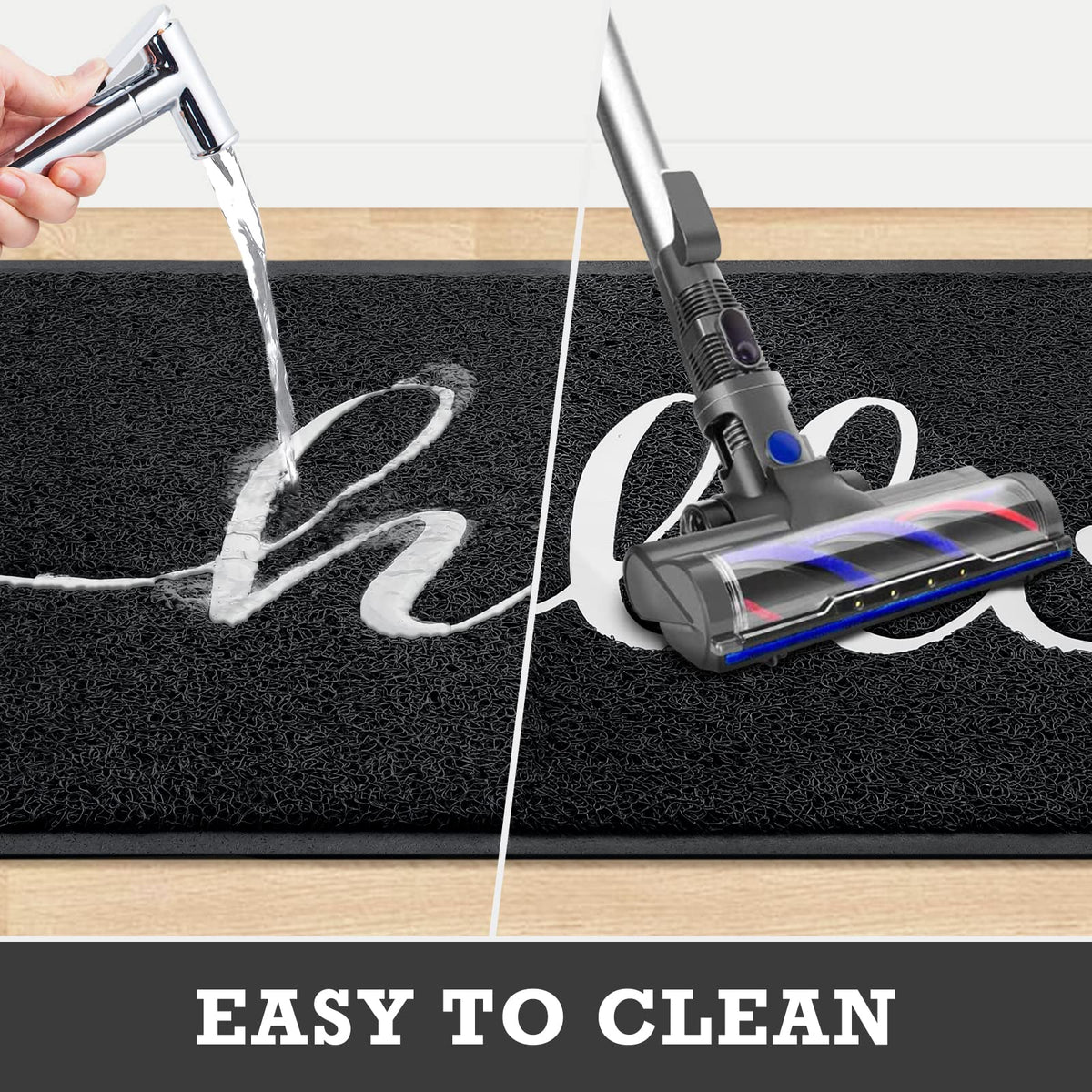 CozyBounty Hello Mat indoor garage placement shows versatile entry protection.