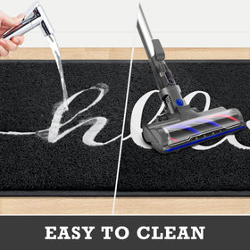 CozyBounty Hello Mat indoor garage placement shows versatile entry protection.