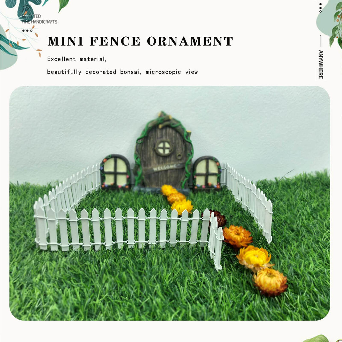 CozyCove wood picket fence outdoors adds a tidy border for pots.
